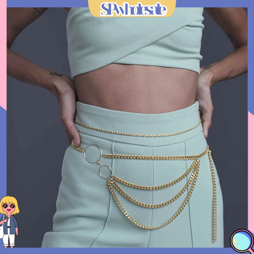 &lt;SPwholesale&gt; Dây Đeo Hông Mạ Vàng Nhiều Lớp Thời Trang Quyến Rũ Cho Nữ