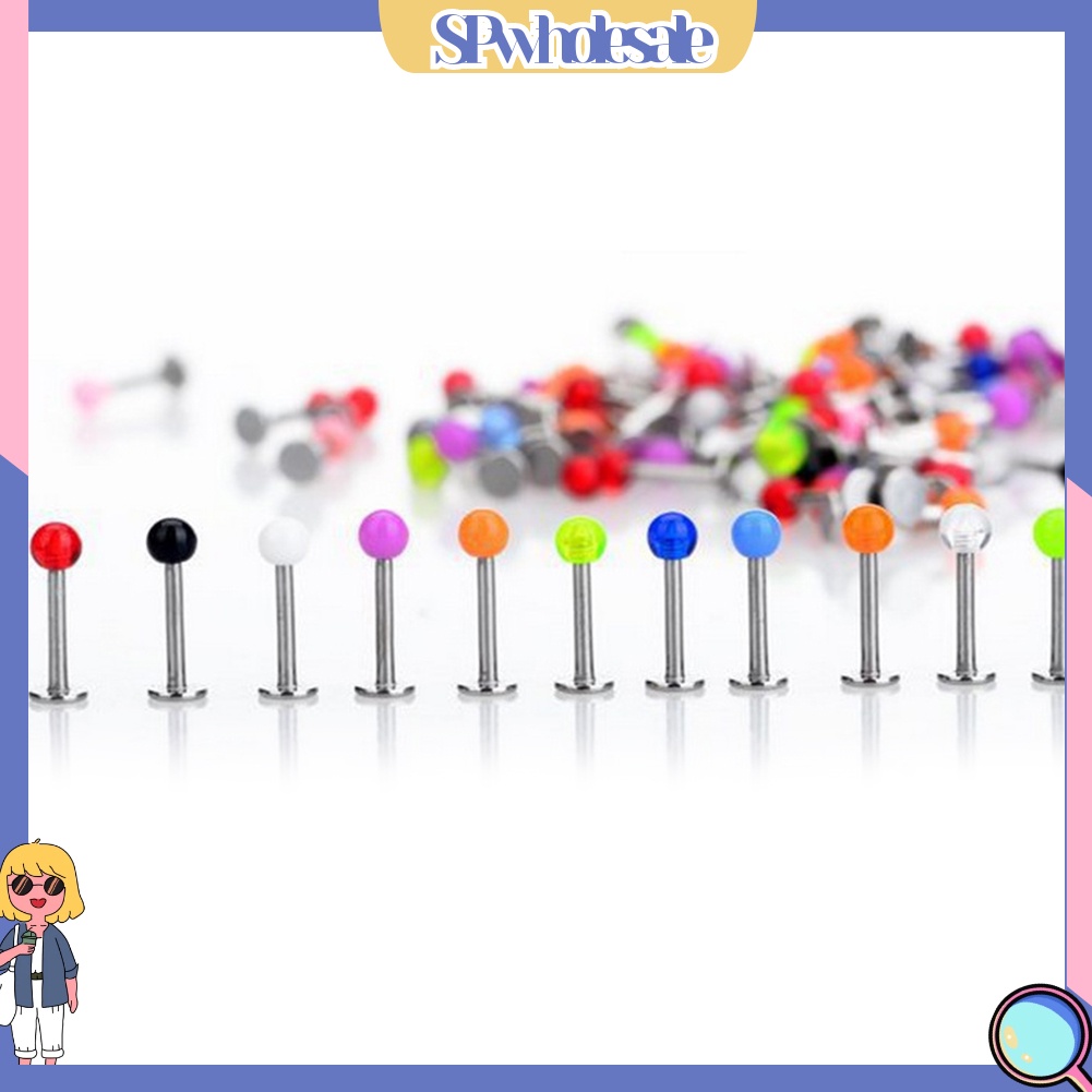 &lt;SPwholesale&gt; Bộ 50 / 90 Khuyên Xỏ Bằng Acrylic Cá Tính