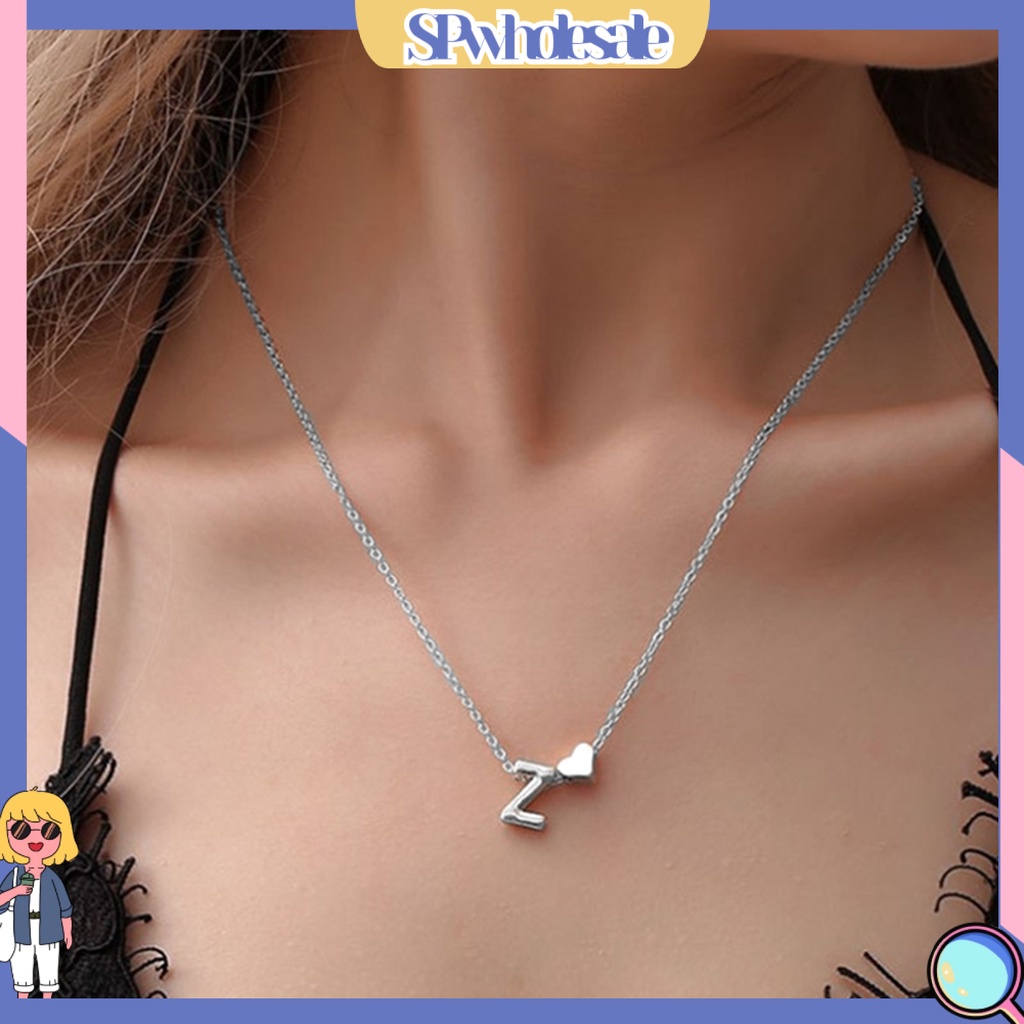 <SPwholesale> Vòng cổ Mặt Chữ Bằng Hợp Kim Không Gỉ Cho Cặp Đôi