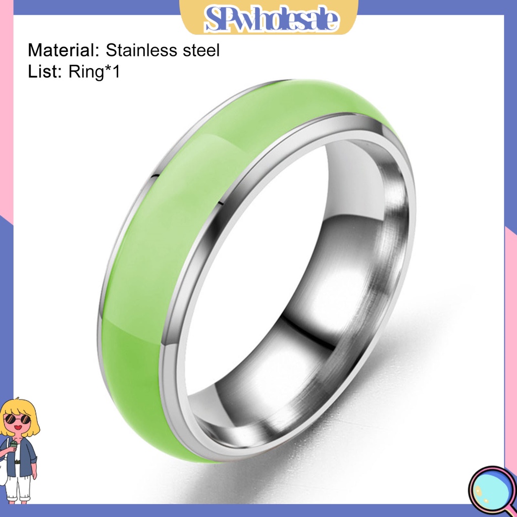 &lt;SPwholesale&gt; Nhẫn Phát Sáng Thời Trang Đơn Giản Cho Nam Và Nữ