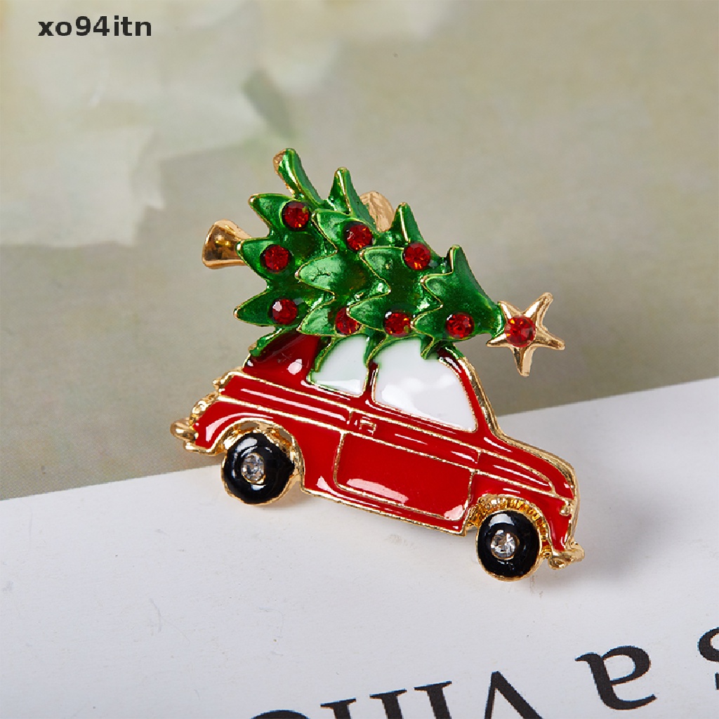 Trâm Cài Áo Hình Cây Thông Giáng Sinh Tráng Men Dễ Thương