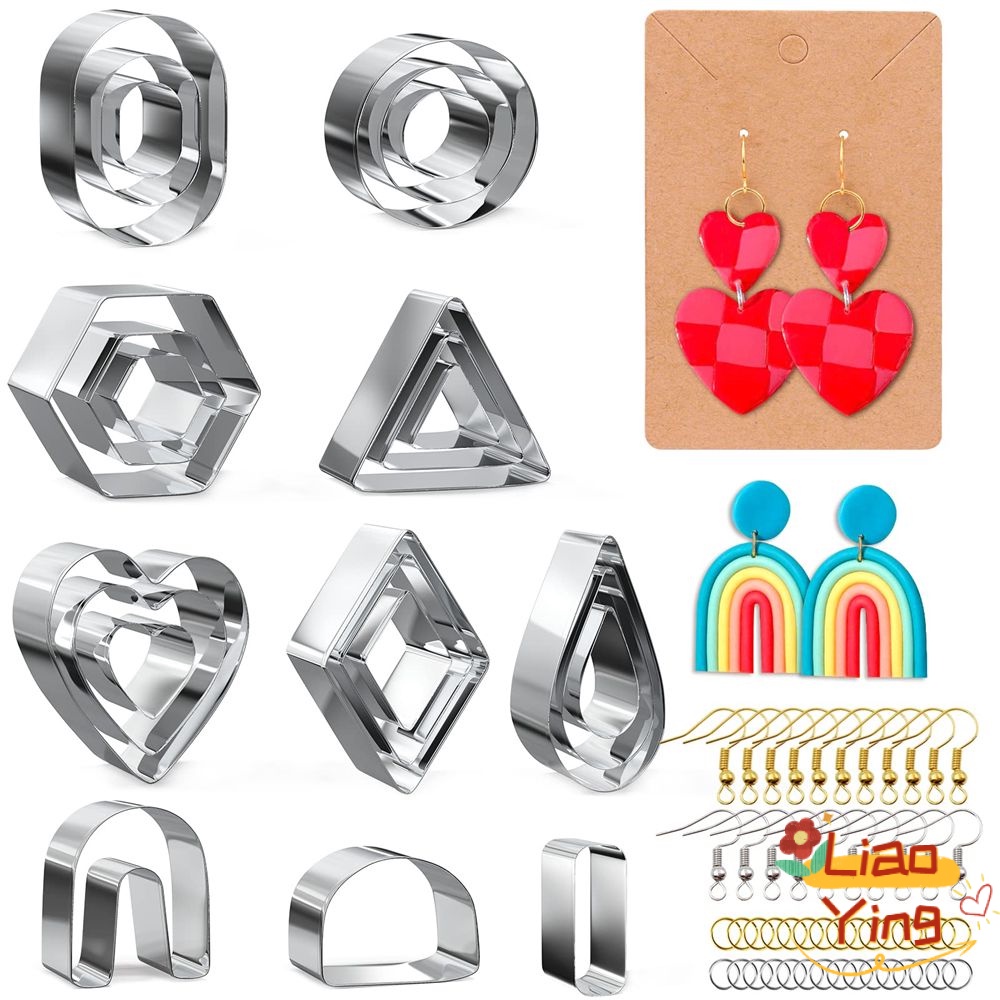 Bộ Dụng Cụ Cắt Đất Sét Nghệ Thuật Gồm Móc Và Bông Tai DIY