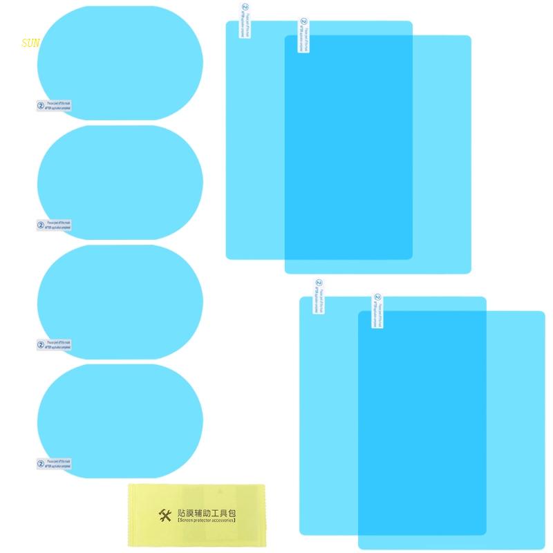 Bộ 8 Miếng Phim Dán Kính Cửa Sổ Xe Hơi Chống Nước Chống Trầy Xước Tiện Dụng