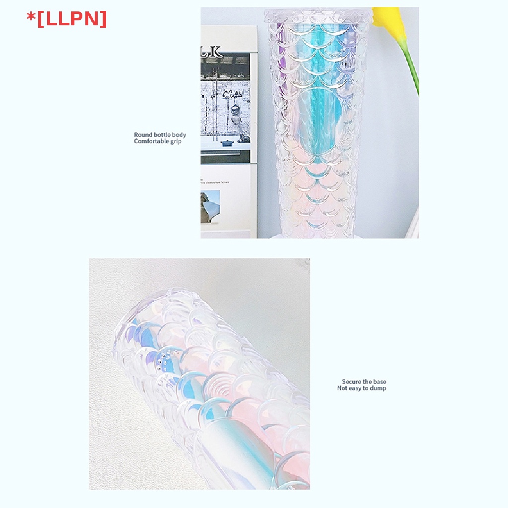 Cốc Nhựa Hai Lớp Có Ống Hút Họa Tiết Kim Cương Chào Mừng Dung Tích 700ml