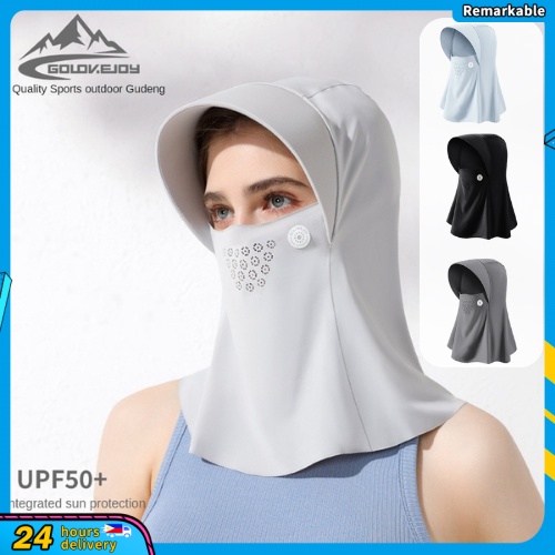 Áo Khoác Chống Nắng Upf50 + Một Mảnh Bằng Lụa Lạnh Thoáng Khí Có Mũ Trùm Đầu Kín Và Đóng Chống Tia Uv Ngoài Trời Cho Nữ Sự Bảo
