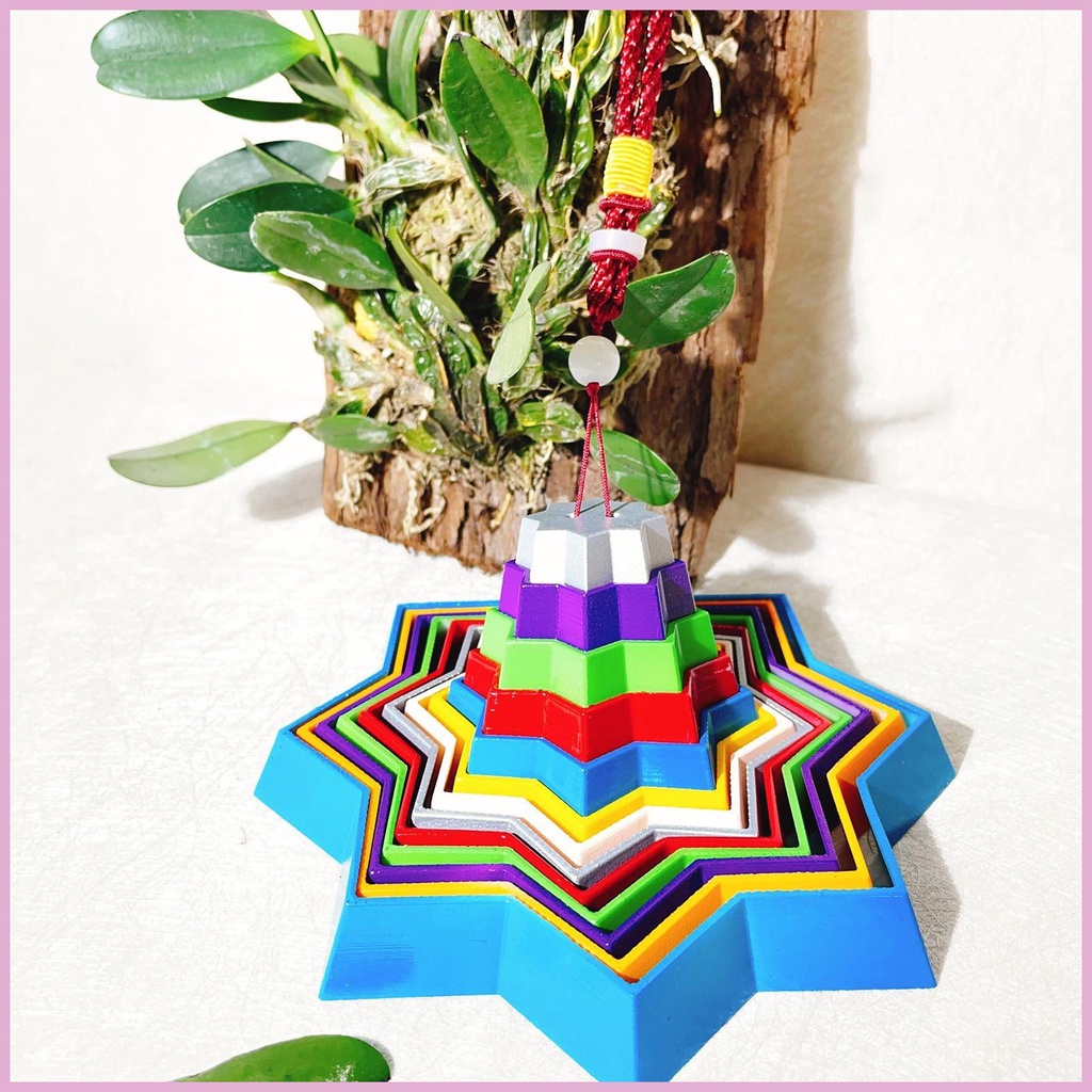 Chong Chóng Gió Con Quay Đồ Chơi Ngôi Sao Gió Rơi Điêu Khắc Ngôi Sao Nhiều Màu Sắc Lấp Lánh