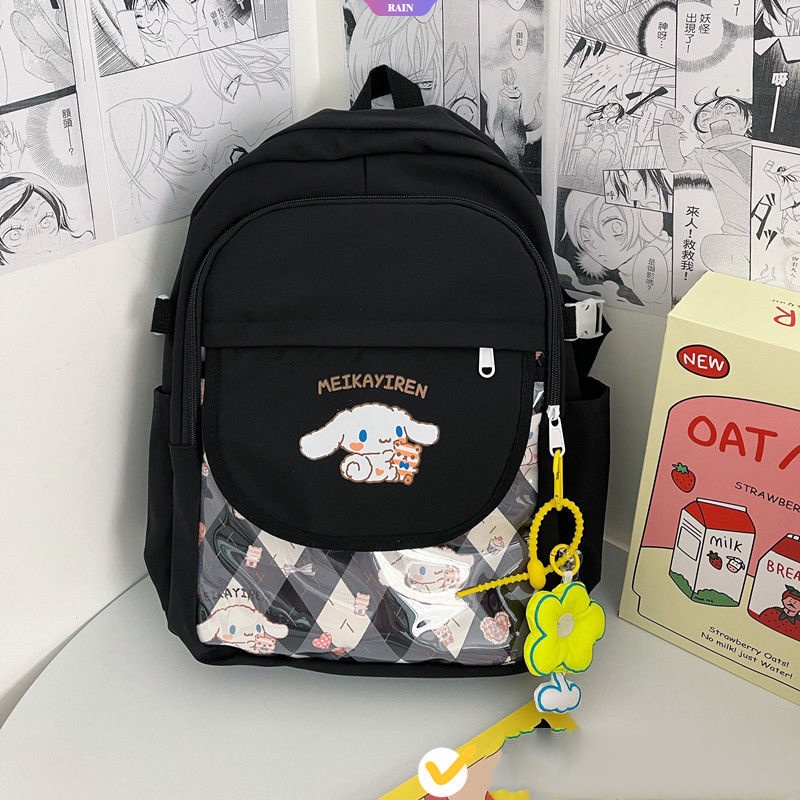 Ba Lô Đi Học / Du Lịch Sức Chứa Lớn Có Khóa Kéo Phong Cách Anime Sanrio Cinnamoroll Nhật Bản Mới Cho Nữ [RAIN]