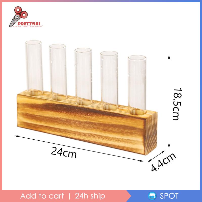 [Prettyia1] Chậu Hoa Để Bàn Hiện Đại Với 5 Ống Trang Trí Nghệ Thuật Cho Phòng Khách