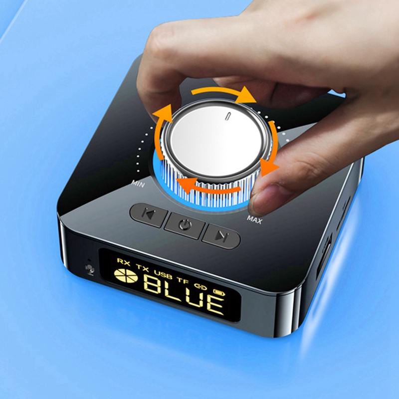 1 Bộ Chuyển Đổi Bluetooth 5.0 2 Trong 1 Màn Hình LED Thông Minh Nhận Tín Hiệu Âm Thanh AUX