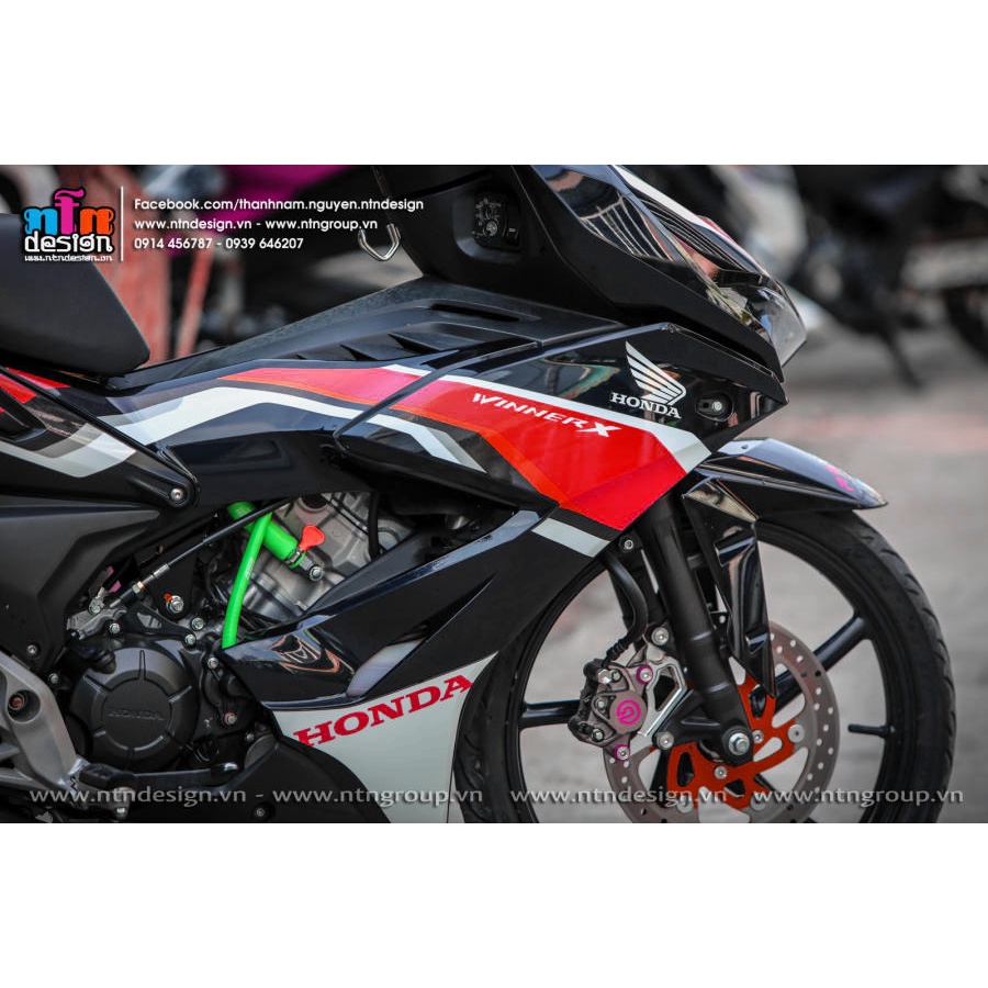 Tem rời Winner X xe đen - mẫu HRC phối tem đỏ siêu hot 2023