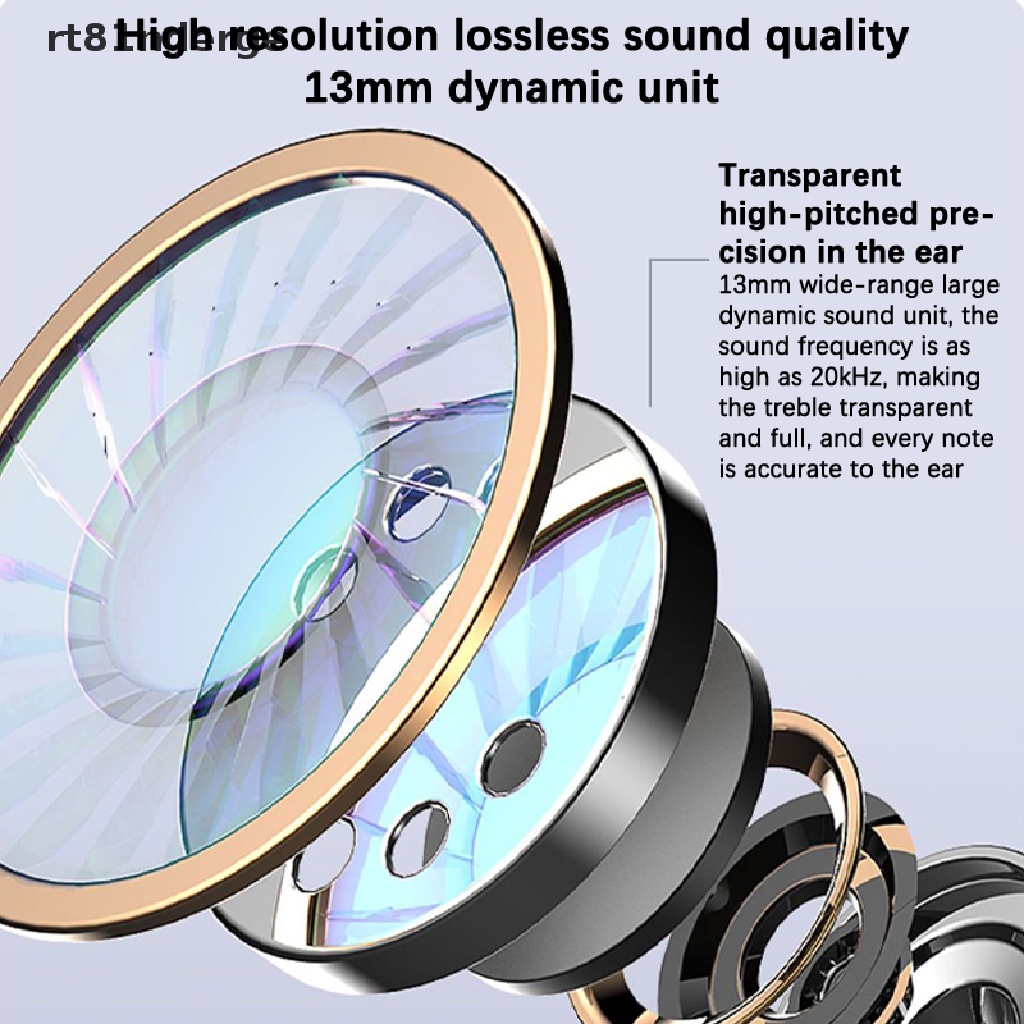 Tai Nghe Nhét Tai Bluetooth 5.3 Không Dây TWS Trong Suốt Kèm Mic Chất Lượng Cao