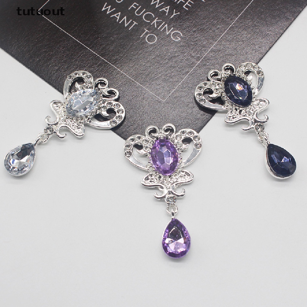 Trâm Cài Áo Hình Bướm Bằng acrylic Màu Bạc DIY