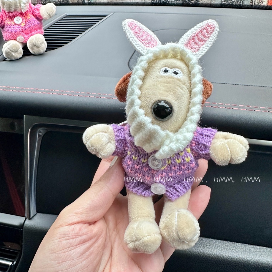 Móc Khóa Hình Cún Nhồi Bông Dễ Thương Phong Cách Hàn Quốc