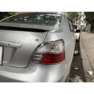 Ốp viền đèn pha hậu Vios 2007-2013 nhựa xi mạ crom sáng bóng cao cấp