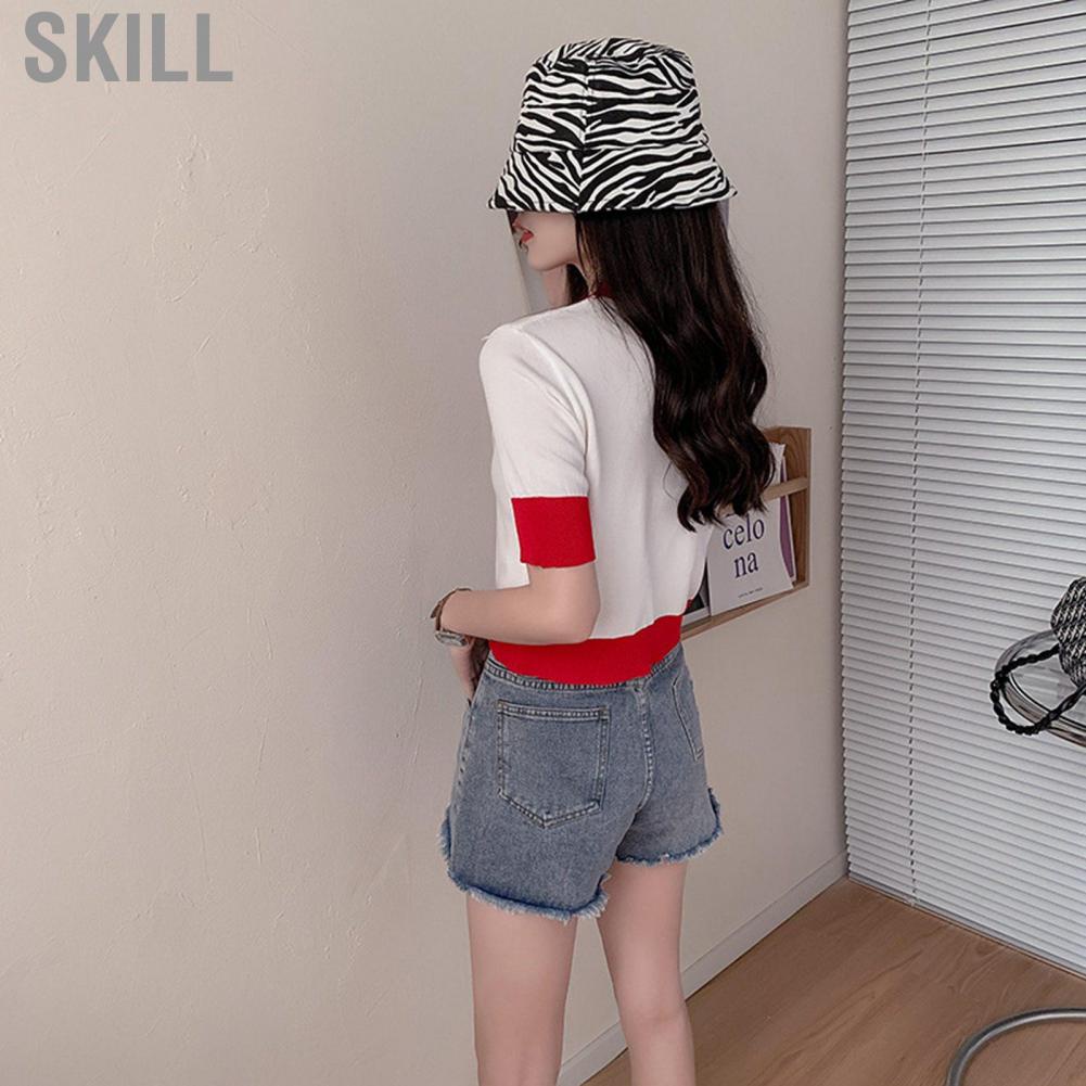 Skill Women Knitted Tank Top  Fashionable Slim Cutting Skin Friendly Free Size Spaghetti Strap Bear Pattern for Night Out