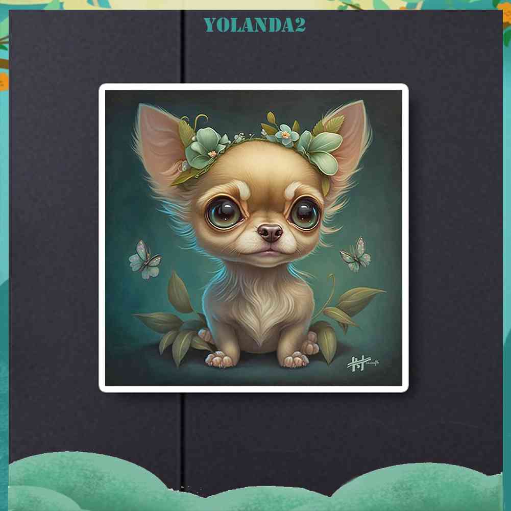 Tranh Đính Đá Kim Cương Toàn Bộ 5D DIY Hình Vẽ Chó Trang Trí Nhà Cửa