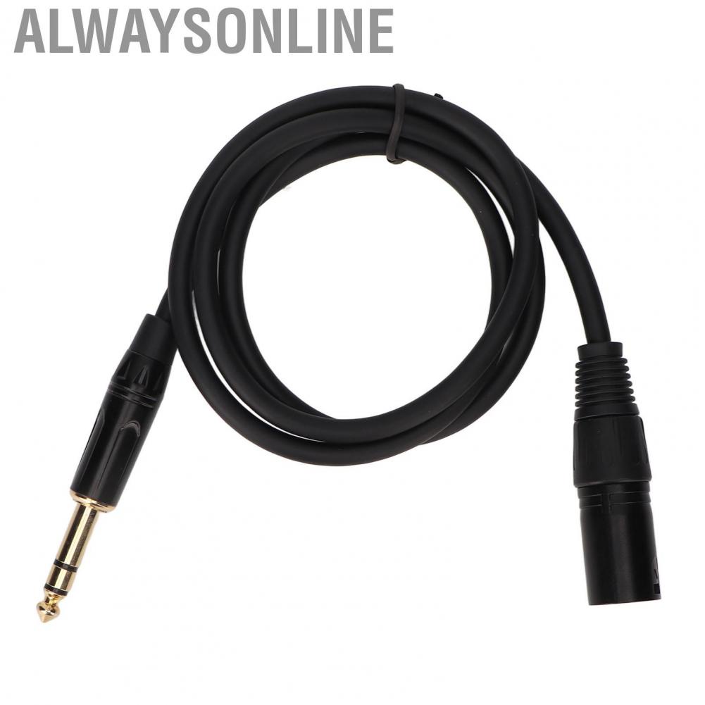 Alwaysonline 6.35mm To XLR Cable Male 3 Pin Stereo 1/4 Inch Cord For