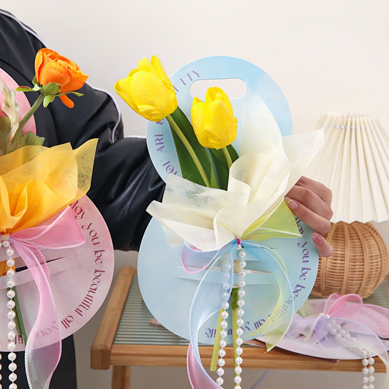 Thiệp Chúc Mừng Bó Hoa Cầm Tay DIY Sáng Tạo Trang Trí Tiệc