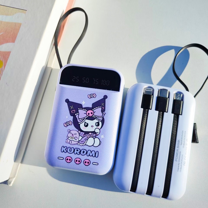SANRIO Cục Sạc Dự Phòng Mini 20000mAh Họa Tiết Hoạt Hình Dễ Thương