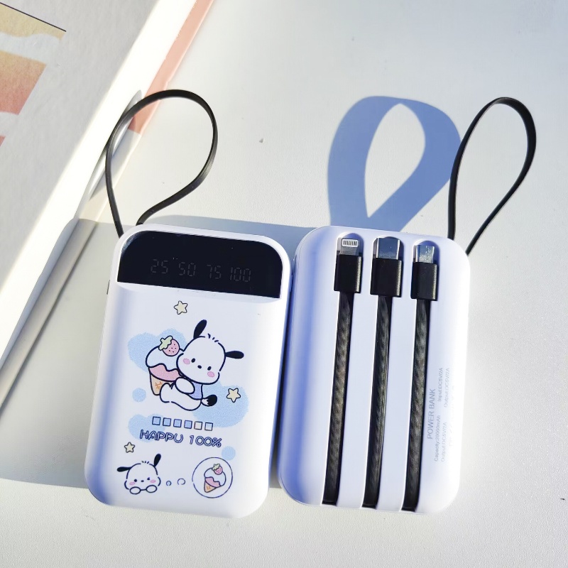 SANRIO Cục Sạc Dự Phòng Mini 20000mAh Họa Tiết Hoạt Hình Dễ Thương