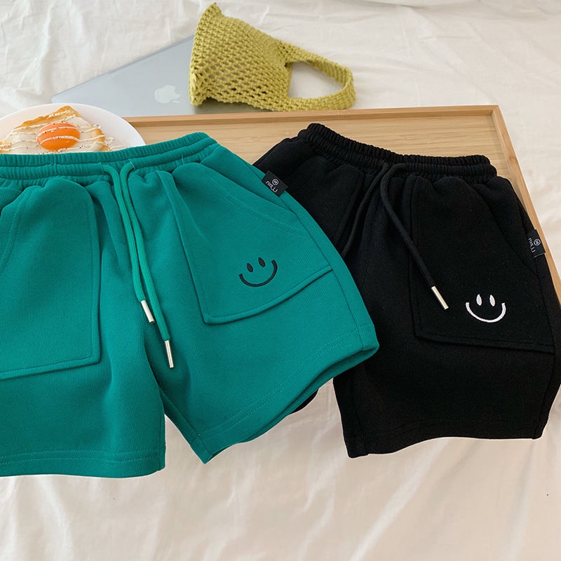 Quần Short Thể Thao Màu Trơn Họa Tiết Hoạt Hình Cho Bé