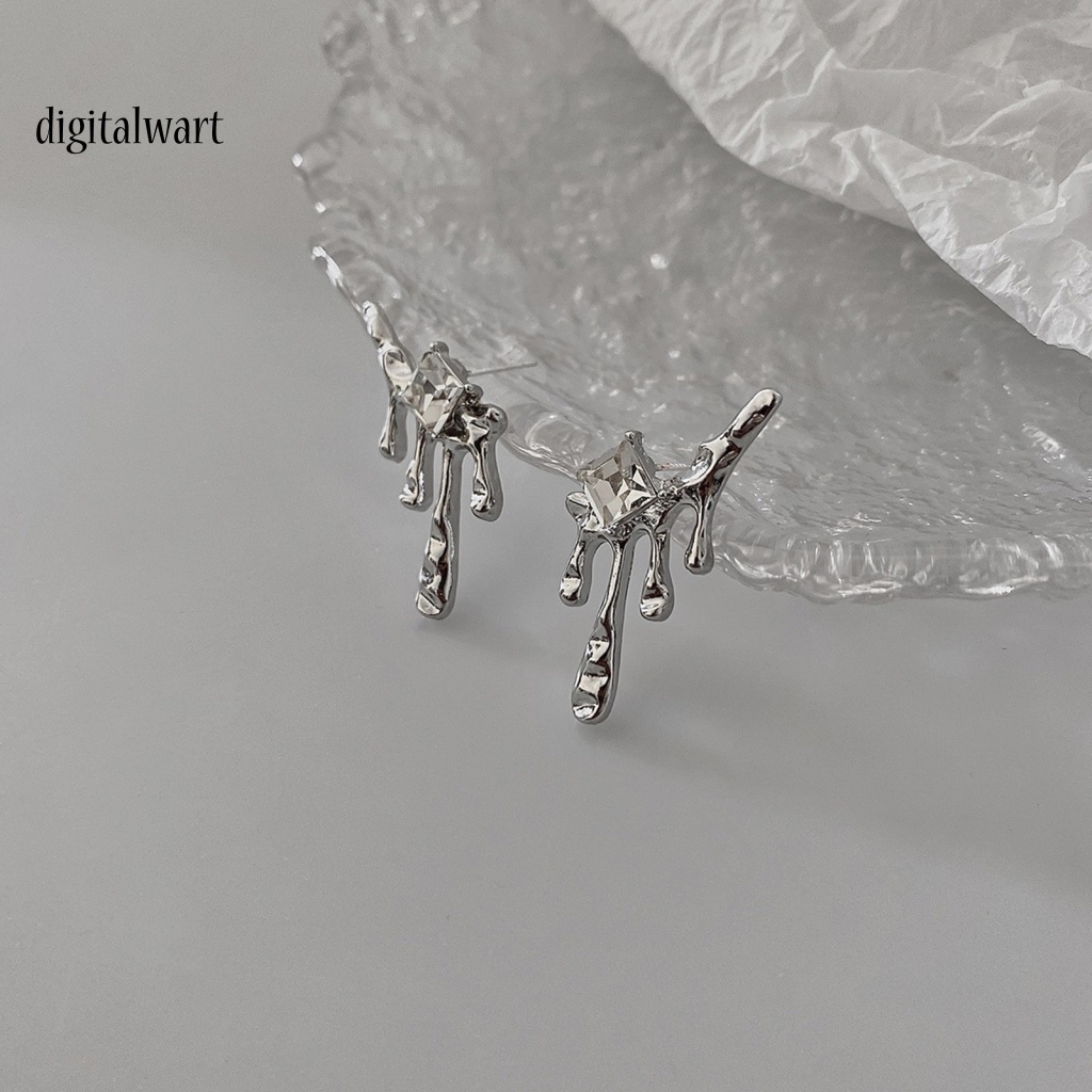 Kỹ Thuật Số| 1 Đôi Bông Tai Đính Đá Zircon Hình Giọt Nước Thời Trang Dành Cho Nữ