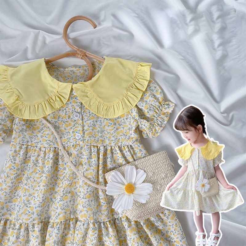 Đầm Hoa Thời Trang Mùa Hè Xinh Xắn Dành Cho Bé Gái