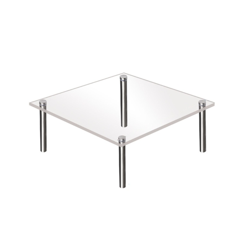 Giá Đỡ Bánh Cupcake Bằng Acrylic Trong Suốt Hình Tròn / Vuông Độc Đáo Trang Trí Tiệc Cưới / Sinh Nhật