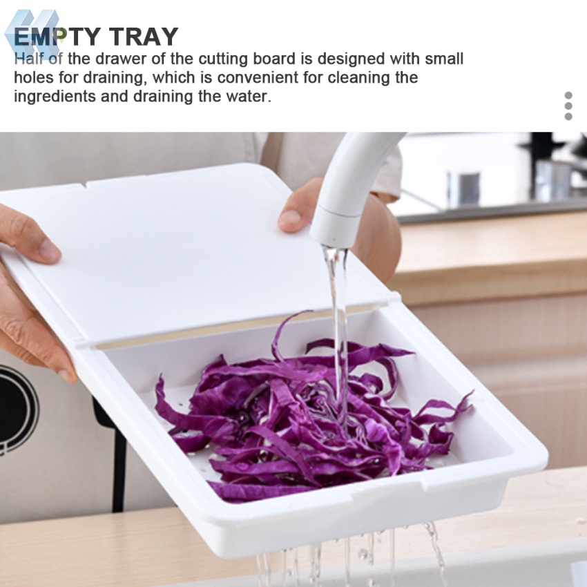 Thớt Nhựa Hình Chữ Nhật Kèm Vỏ Sò Đa Năng Tiện Dụng Cho Nhà Bếp