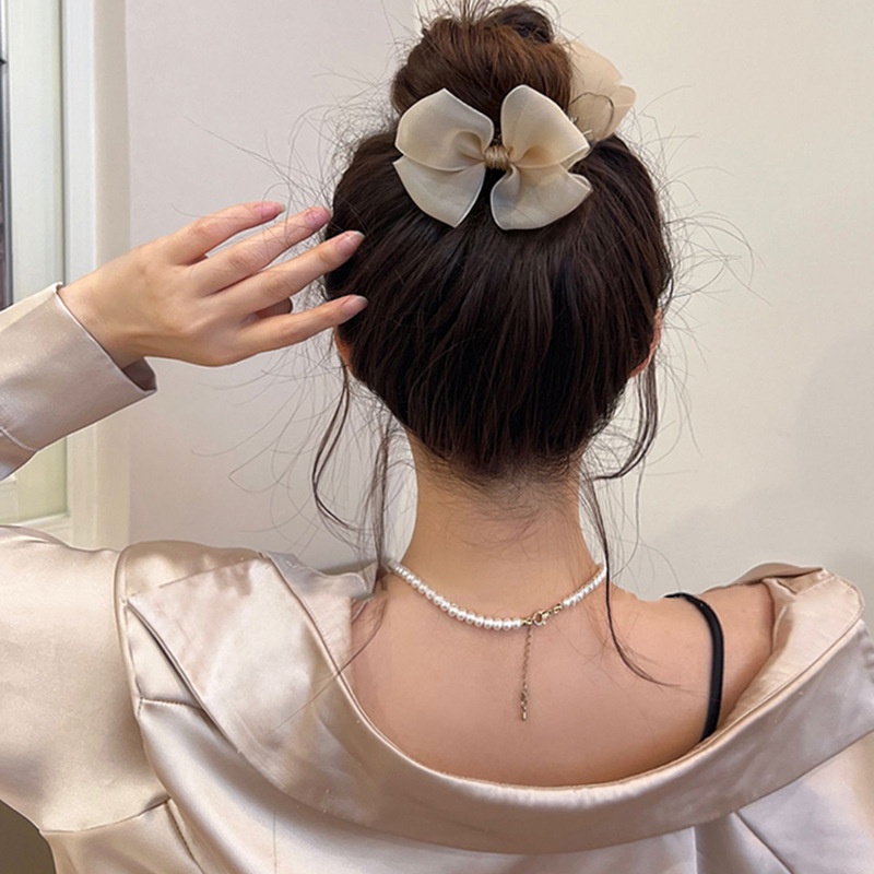 Kẹp Tóc Hình Nơ Bằng Lông Nhung Dễ Thương Xinh Xắn Dành Cho Nữ