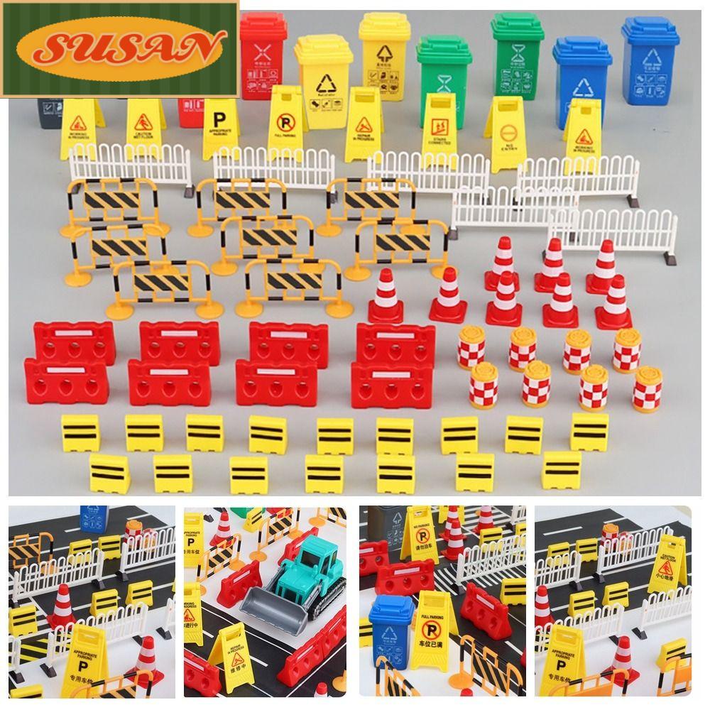 Set 24 / 40 / 62 Mô Hình Cảnh Giao Thông Mini Trang Trí