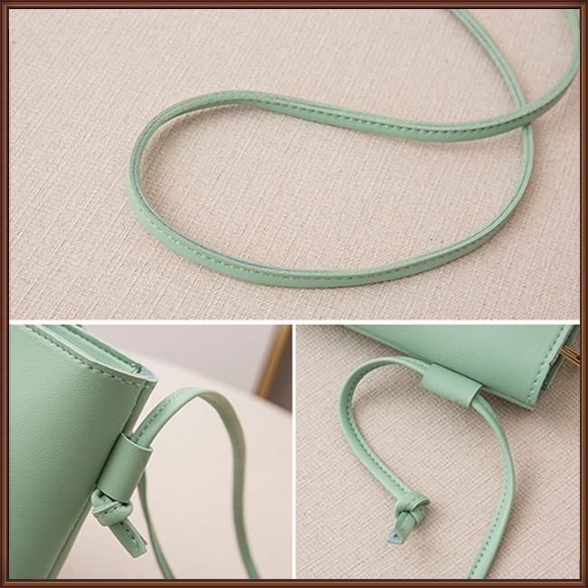 Túi Da Pu Đeo Chéo Mini Đựng Điện Thoại Thiết Kế Đơn Giản Cho Nữ