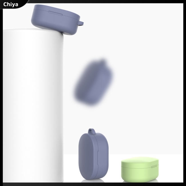 Vỏ Bảo Vệ Hộp Sạc Tai Nghe Redmi Airdots Bằng Silicon Màu Trơn Thời Trang