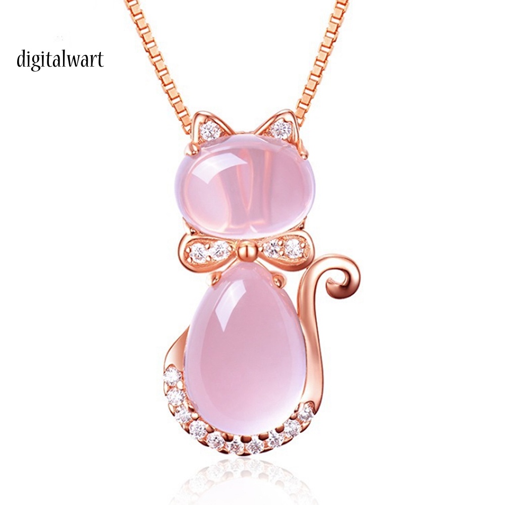 Kỹ Thuật Số| Vòng cổ HợP Kim HìNh MèO ĐíNh NgọC MắT MèO Xinh Xắ