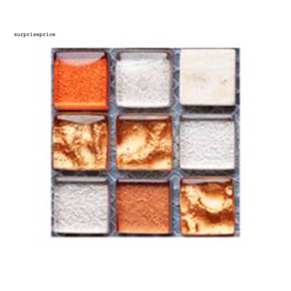 Bộ 10 Miếng Dán Tường Bằng PVC Họa Tiết Gạch 3D Chống Bụi Bẩn Độc Đáo Trang Trí Nhà Cửa DIY