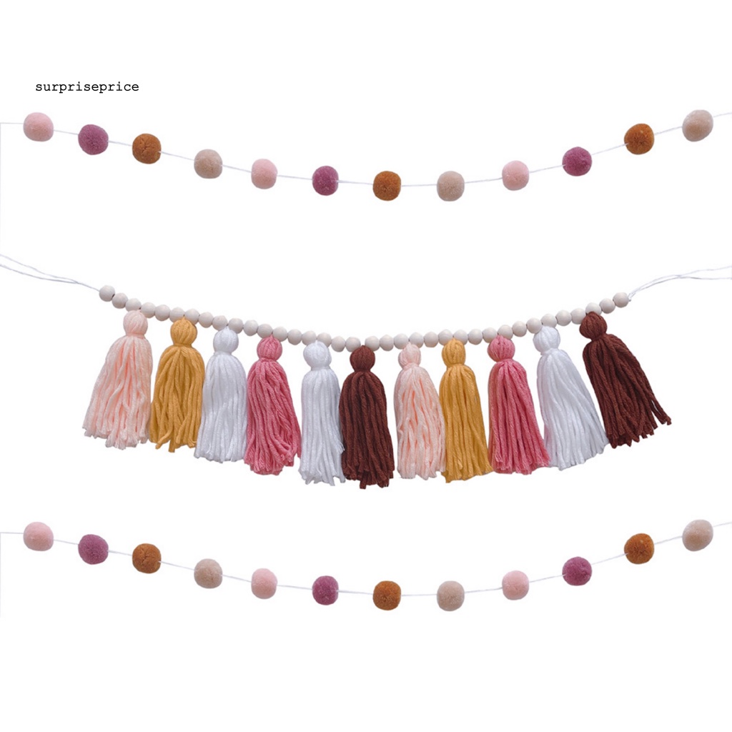 1 Set Thảm Treo Tường Bằng Sợi Len Đính Hạt Không Gây Dị Ứng Handmade Trang Trí Nhà Cửa