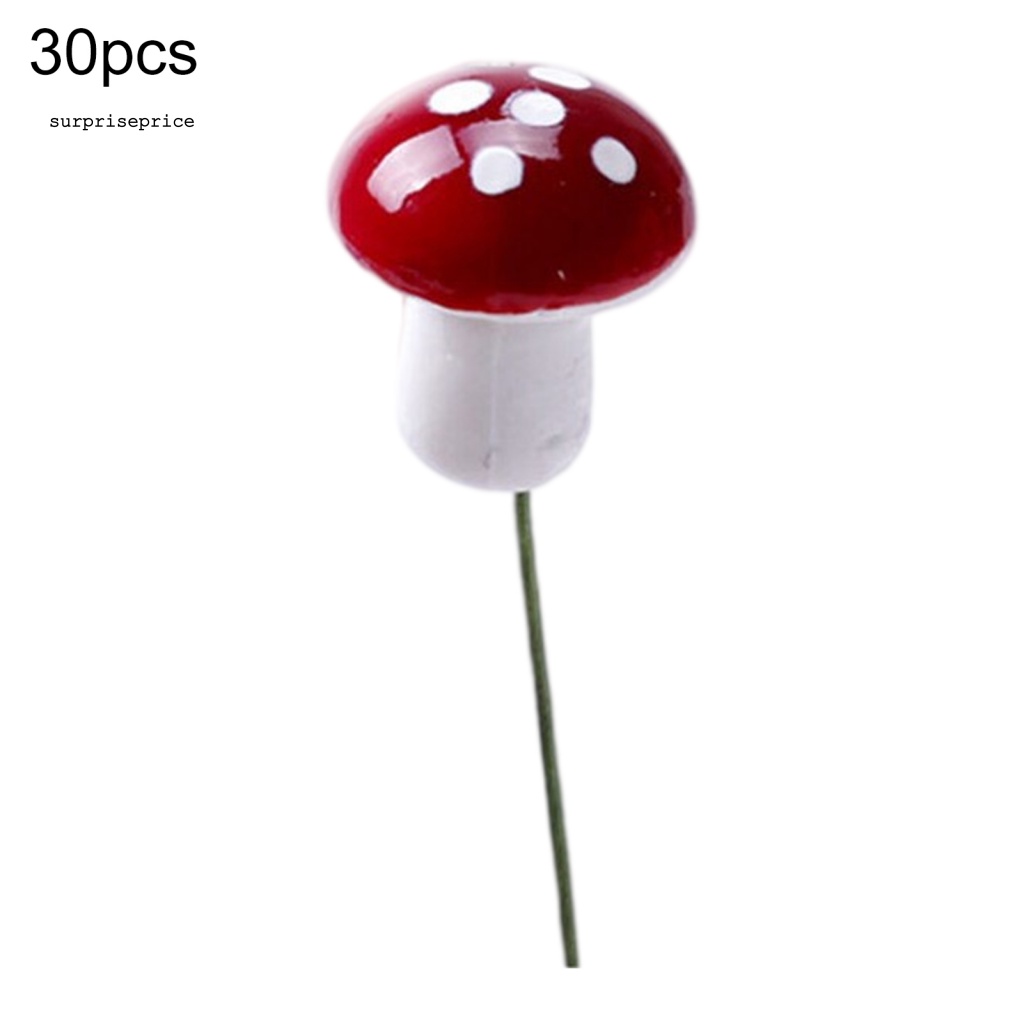 Spa Bộ 30 Nấm Nhân Tạo Thu Nhỏ Đánh Bóng Chi Tiết Polystyrene Styrofoam Micro Scene Cho Nhà Ở