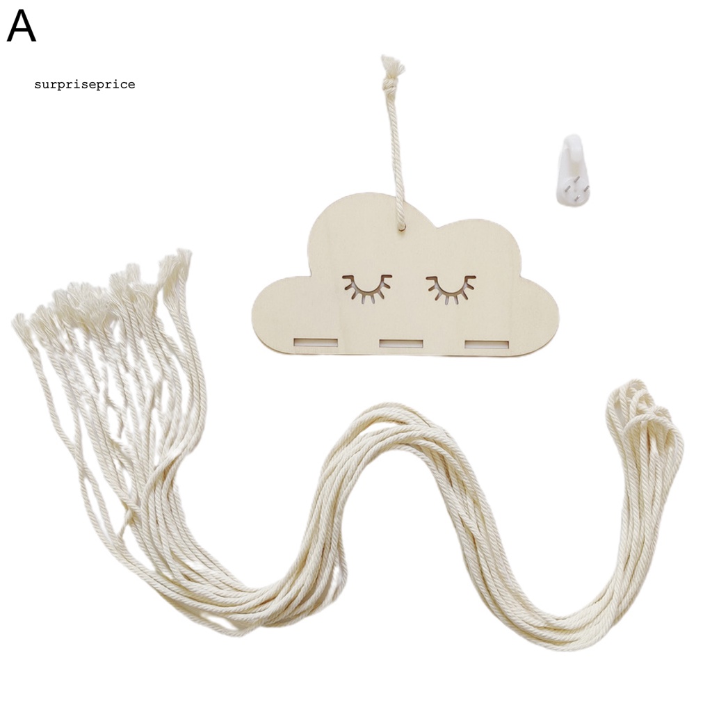 Giá Đỡ Kẹp Tóc Bằng Cotton Hình Đám Mây Hoạt Hình Sức Chứa Lớn Sắp Xếp Gọn