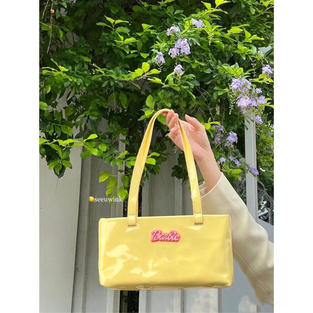 Túi Xách Đeo Vai Cỡ Lớn Họa Tiết Búp Bê Barbie Phong Cách Retro Cho Nữ