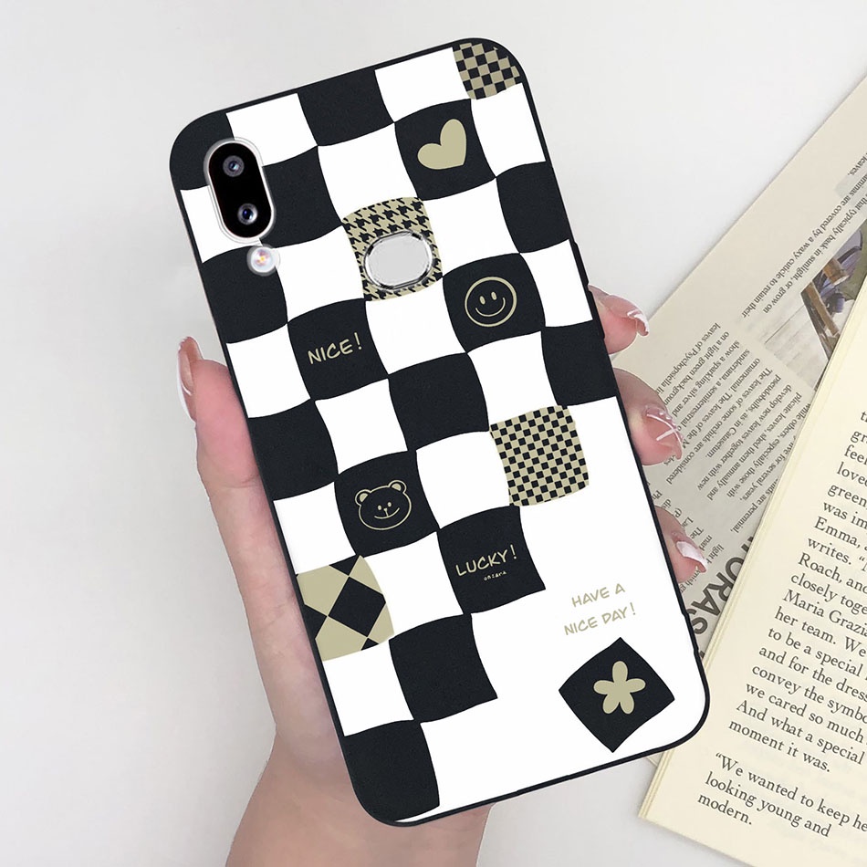 Ốp Điện Thoại Silicone Mềm Nhám Siêu Mỏng Họa Tiết Hoa Cho Samsung Galaxy A10s M01s Samsung A 10s M 01s