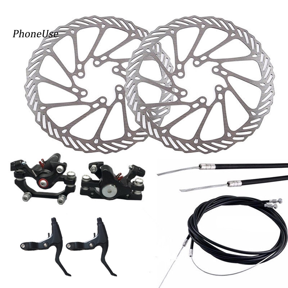 Bộ Phanh Đĩa Trước Và Sau Bằng Da PU Cho Xe Đạp MTB