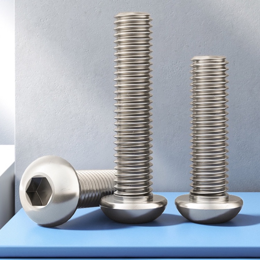 Bu Lông Lục Giác Chìm Đầu Lục Giác Tròn Mạ Niken 10.9 M1.6M2M3M4M5M6-M12