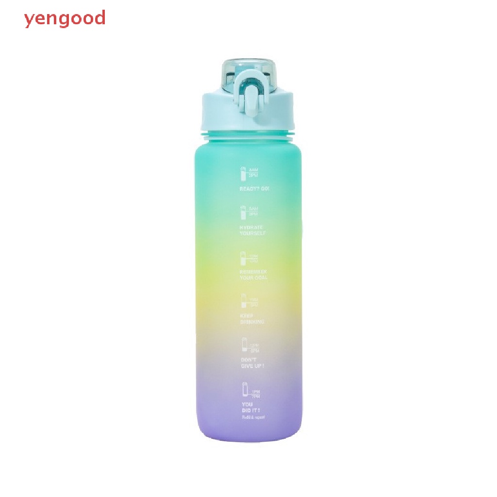 (YGD) Bình Nước Nhựa Dung Tích Lớn Màu gradient Đơn Giản Thời Trang