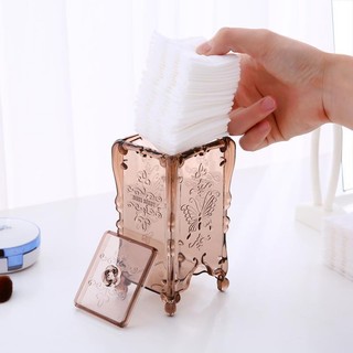 ✨hộp đựng bông tẩy trang hộp đựng tăm bông hộp đựng bông tẩy trang treo tường hộp đựng bông tẩy trang bằng acrylic trong suốt thêu họa tiết phong cách châu âu