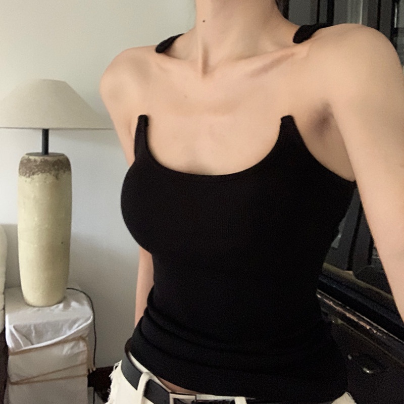 Áo Hai Dây Dáng Ôm Phong Cách Âu Mỹ Thời Trang Mùa Hè Quyến Rũ Cho Nữ