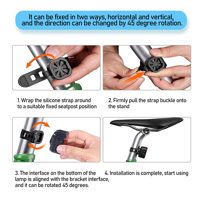 1 Bộ Đèn Pha Trước Và Sau Chống Nước Cho Xe Đạp