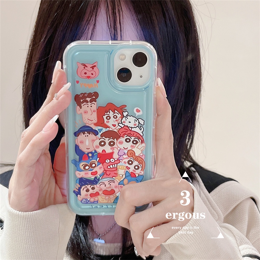 Ốp Điện Thoại Mềm Trong Suốt In Hình Cậu Bé Bút Chì Shin Cho iPhone 14 13 12 11 Pro Max 7 8 6 Plus SE2020 X XR Xs Max