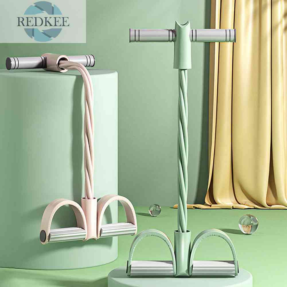 Dây Đai Kháng Lực 4 Ống Mở Rộng Hỗ Trợ Luyện Tập Gym / Thể Hình