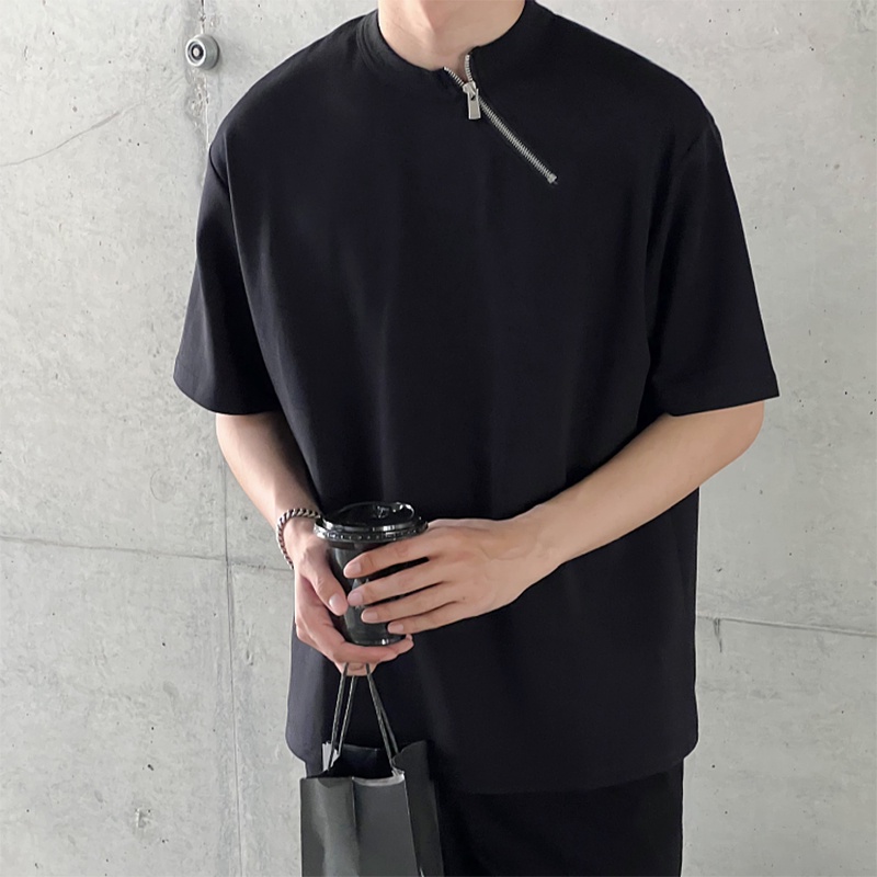 Áo kiểu INCERUN tay ngắn dáng rộng thời trang dành cho nam