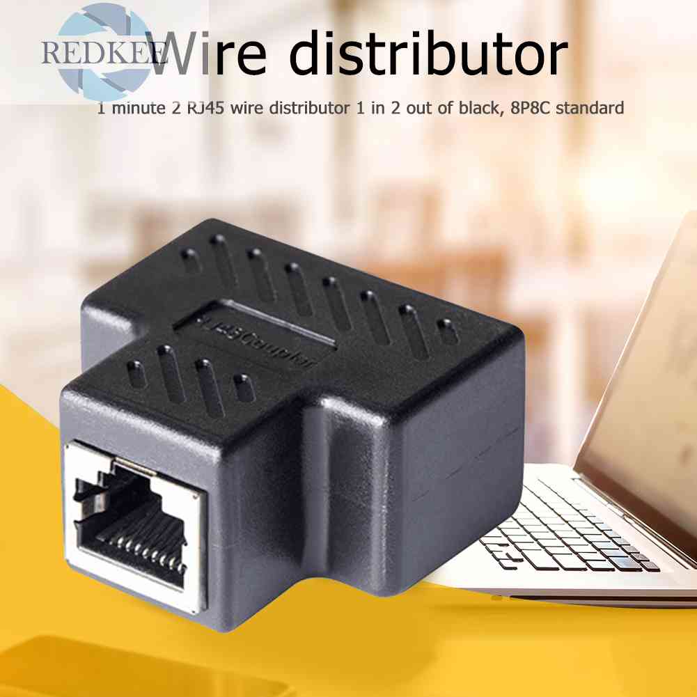 Dây Cáp Kết Nối Mạng LAN Ethernet RJ45 1 Đến 2 Màu Đen